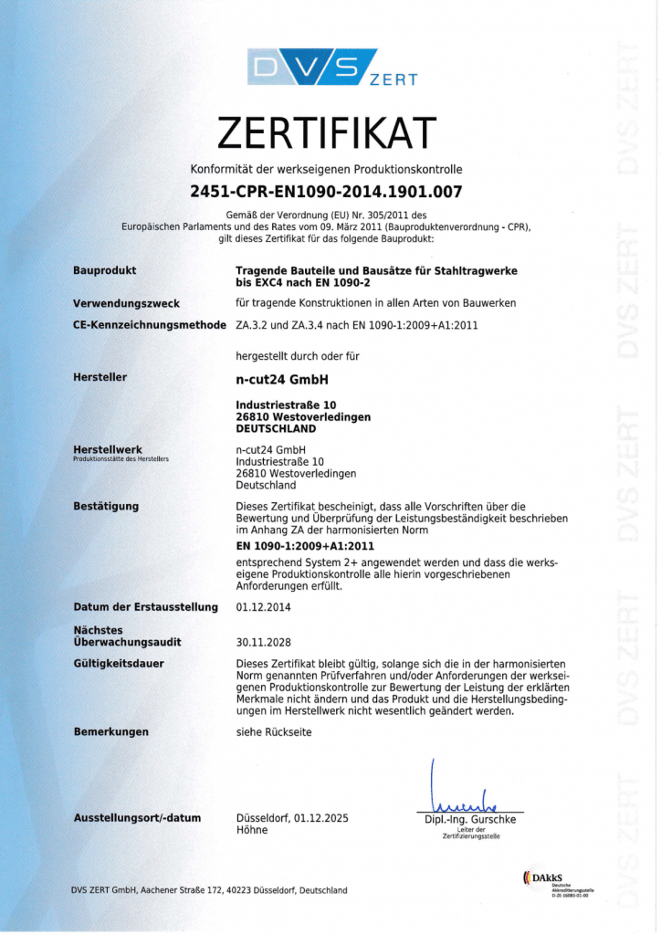 Zertifikat, N-cut24