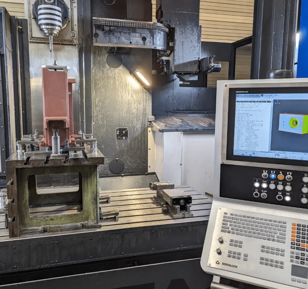 5-Achs-Bearbeitung, Soraluce-TA25, Schweißbaugruppe, Material S355